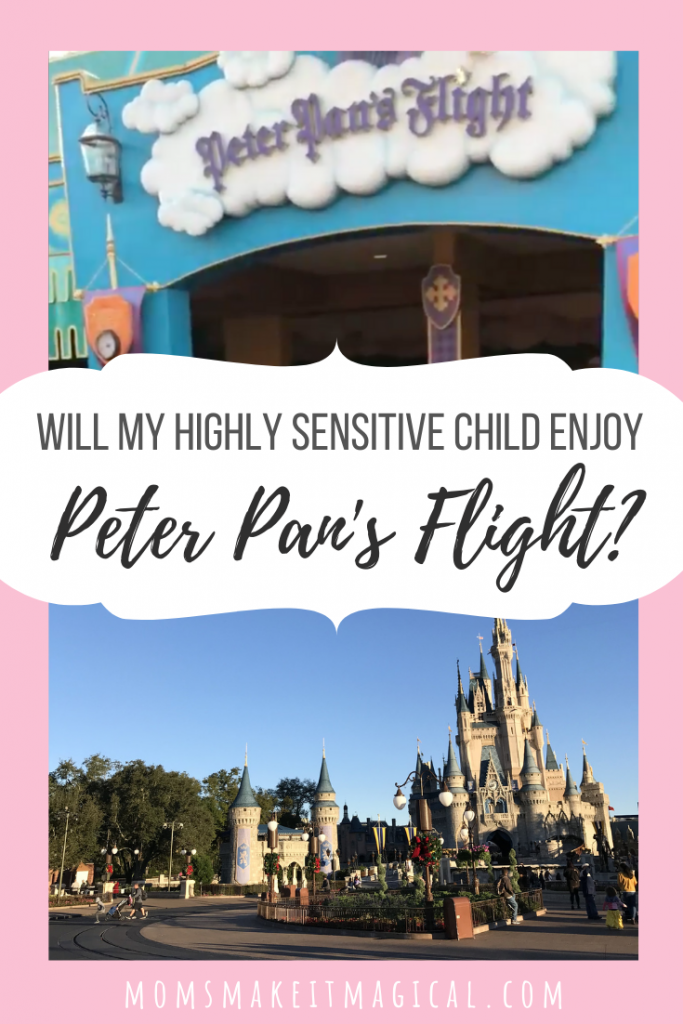 title image of blog post "Will my highly sensitive child enjoy Peter pan's flight?"