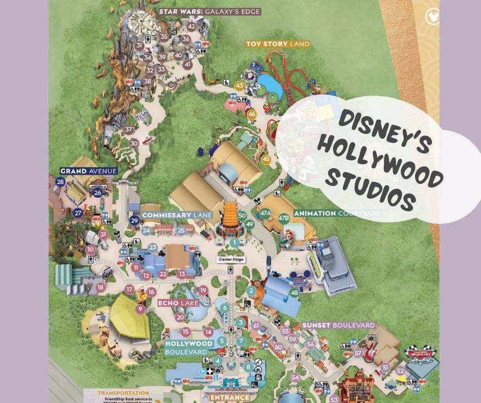 Image of Disney's Hollywood Studios map