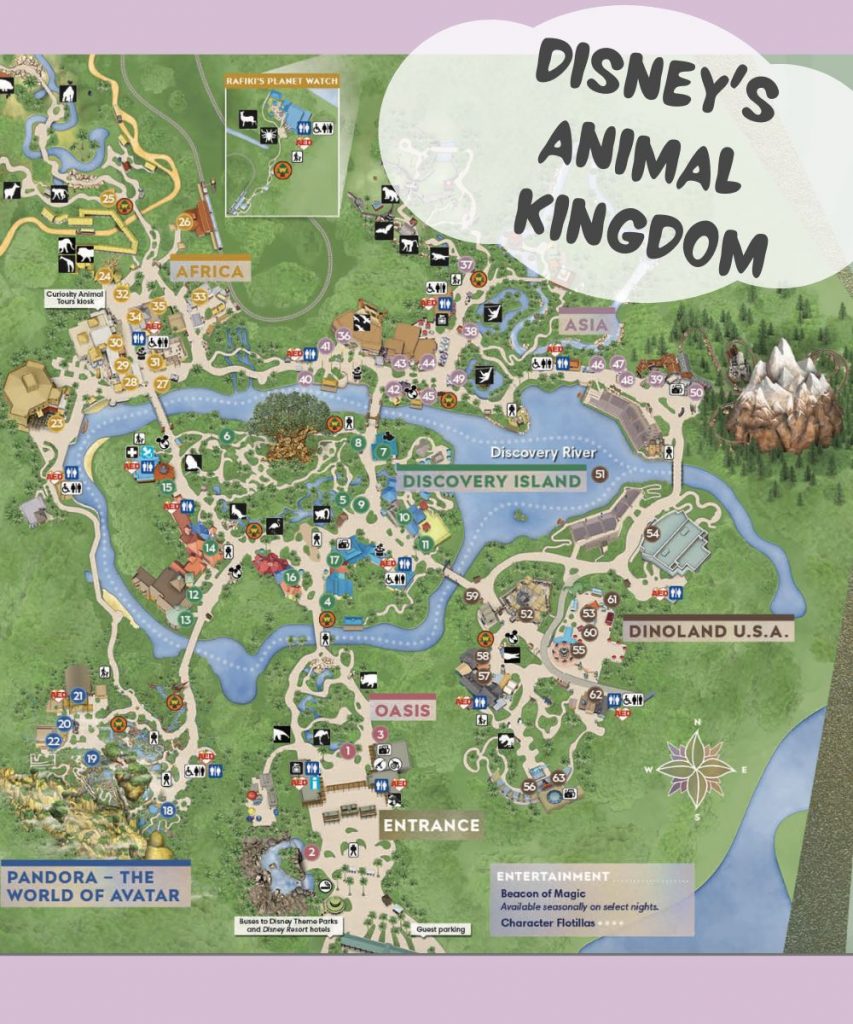 Map of Disney's Animal Kingdom theme park